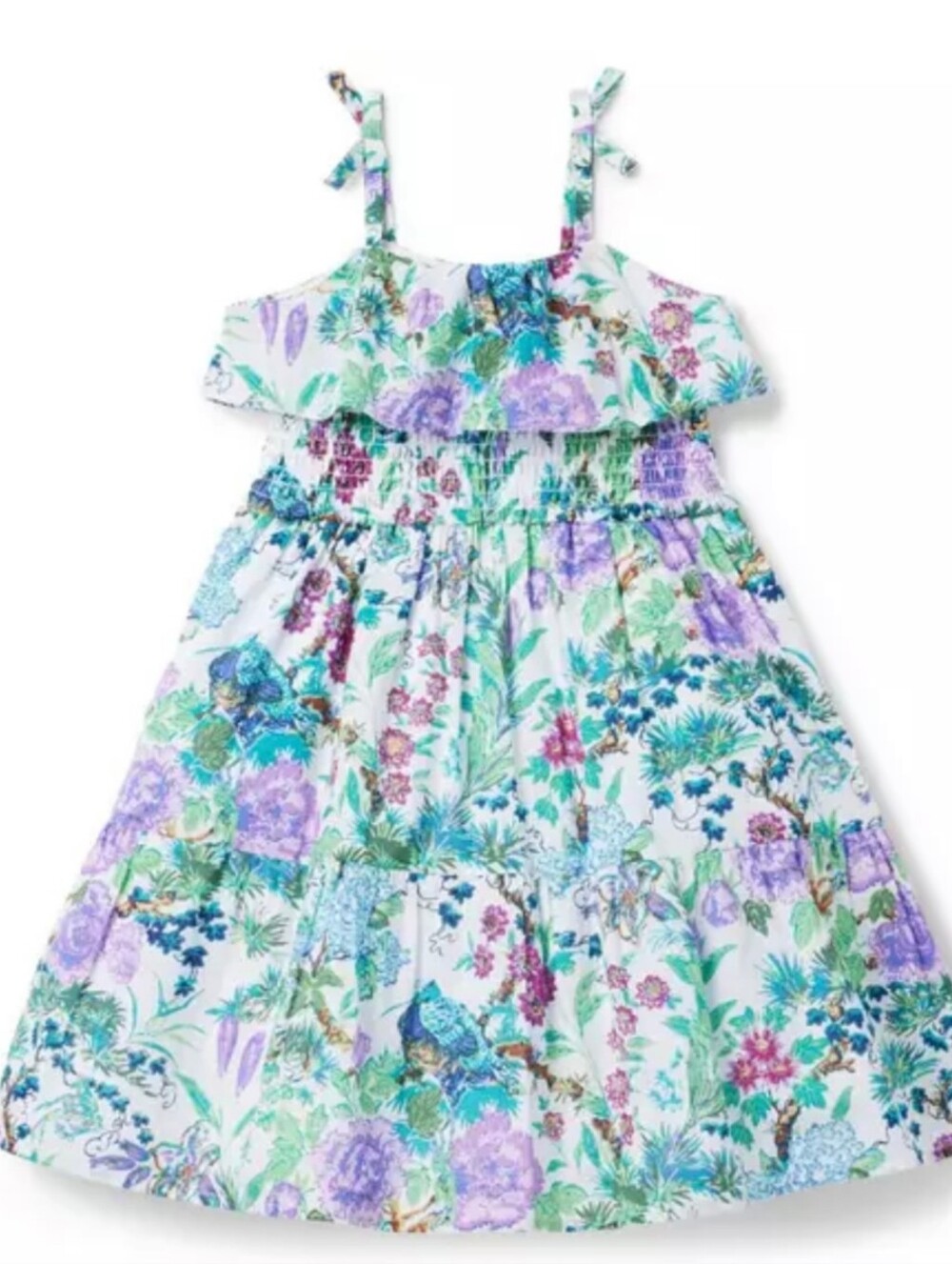 Janie and Jack Sundress with Purple & Green Floral Print